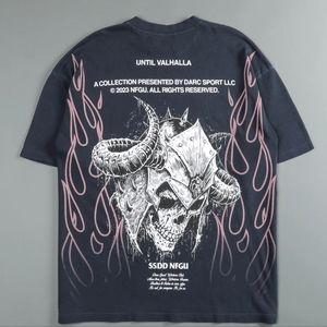 HOUSE OF WOLVES V2 "PREMIUM" OVERSIZED UNISEX TEE IN MIDNIGHT BLUE